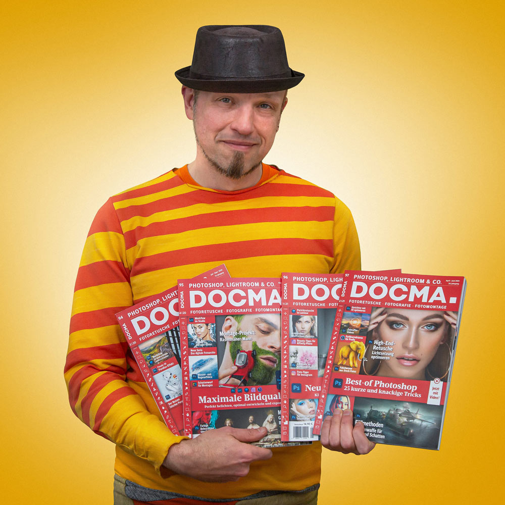 Ingo präsentiert 4 Ausgaben des DOCMA Magazins